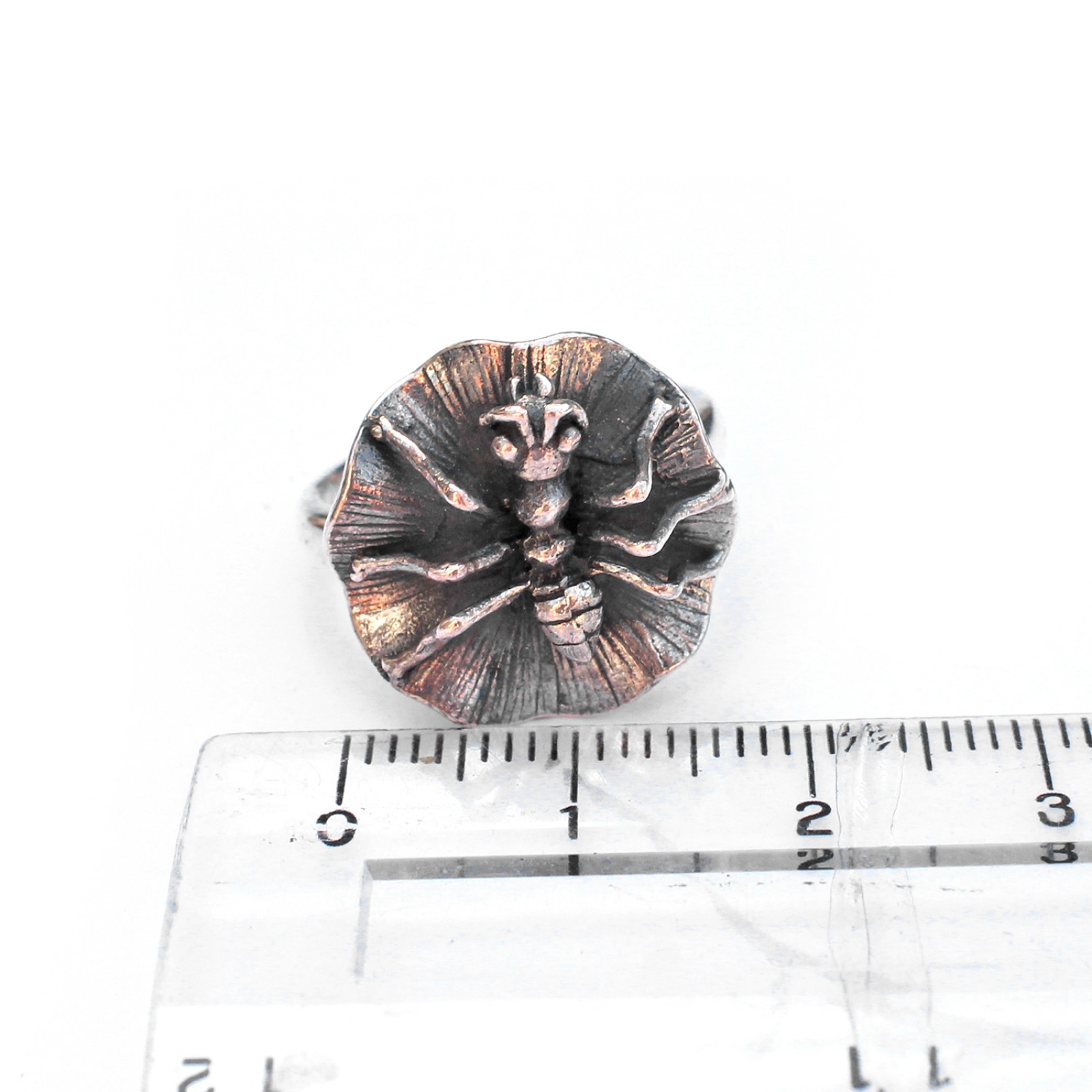 Photo of Sterling Silver Spider on Web Ring