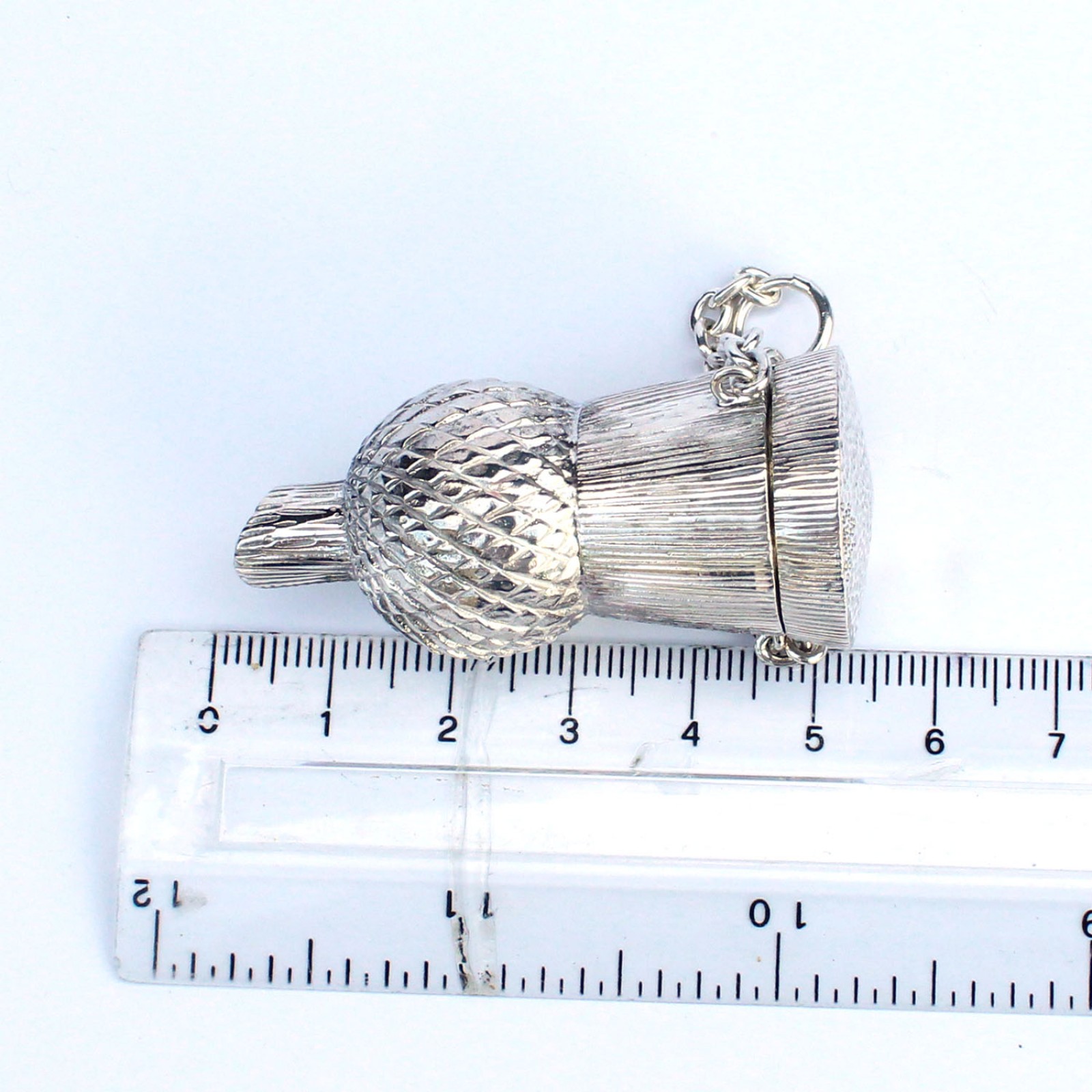 Photo of Sterling Silver Thistle Pierced Vinaigrette Snuff Container