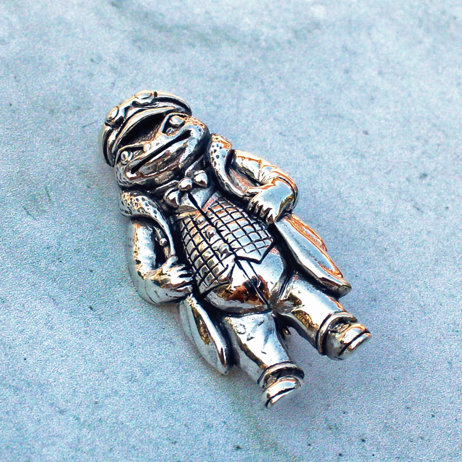 Photo of Sterling Silver Wind in the Willows Toad Brooch