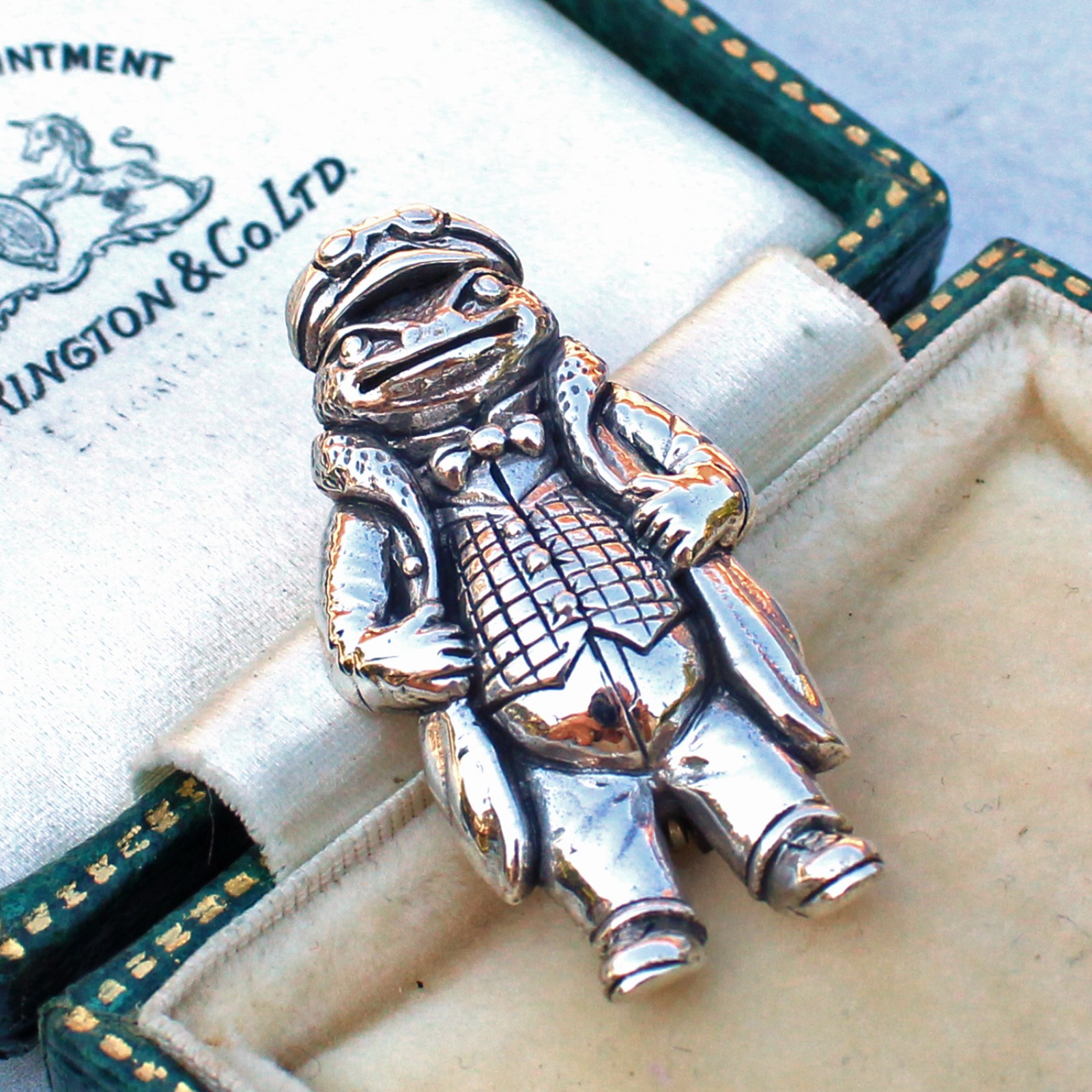 Photo of Sterling Silver Wind in the Willows Toad Brooch