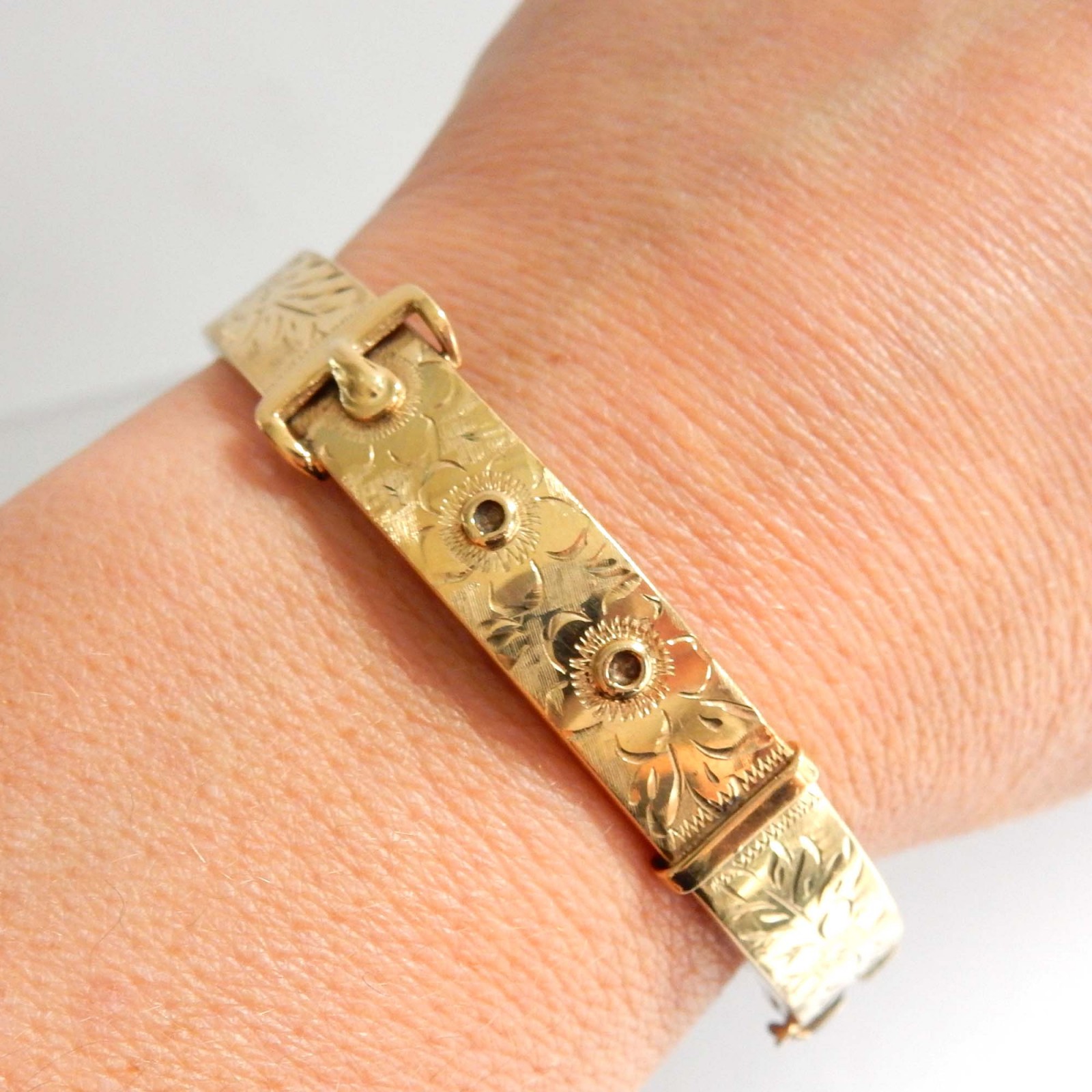 Jewelry | Vintage Excaliber 12ct Rolled Gold Hinged Bangle Bracelet |  Poshmark