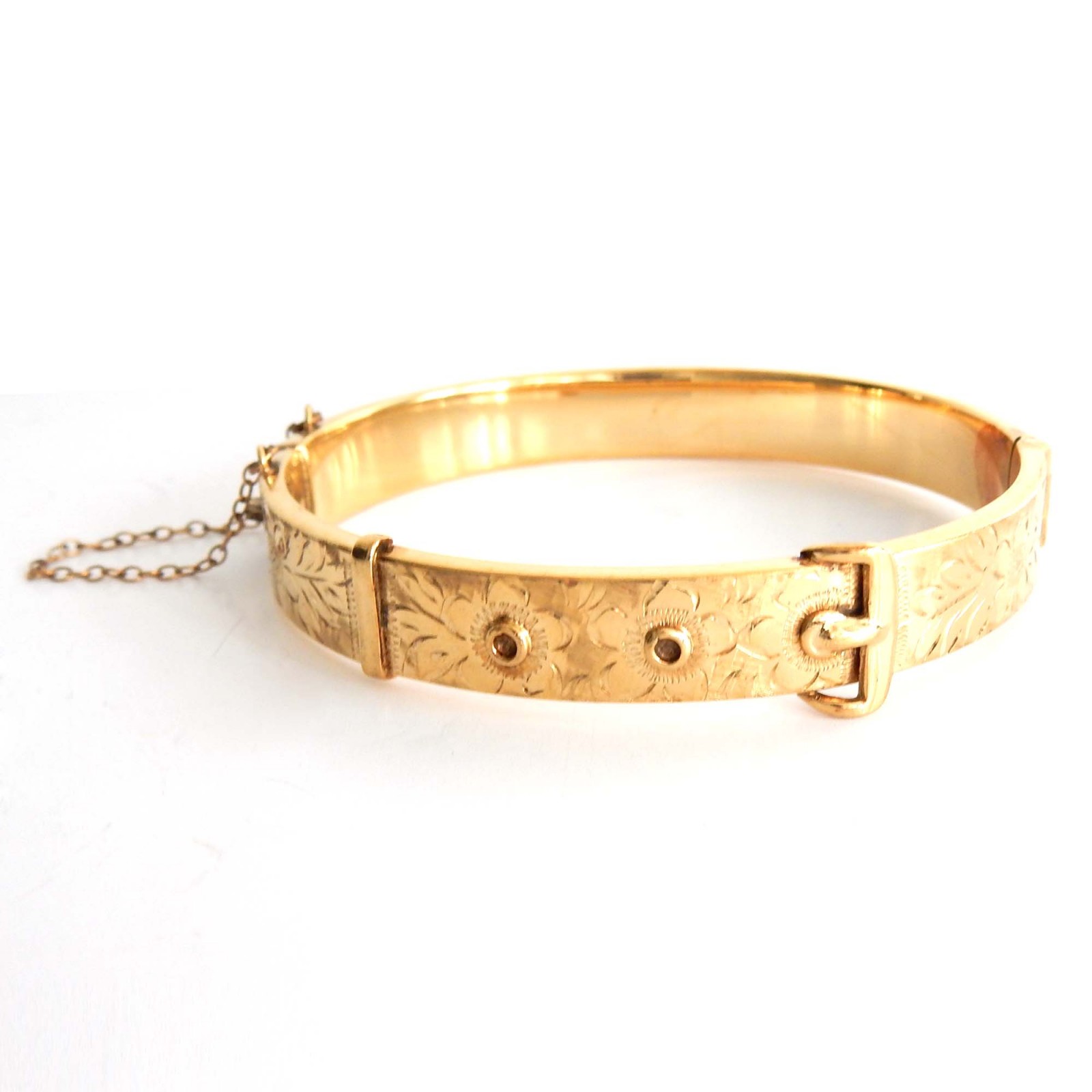 Vintage Brevettato 18ct Gold Buckle Bracelet - Jewellery Discovery