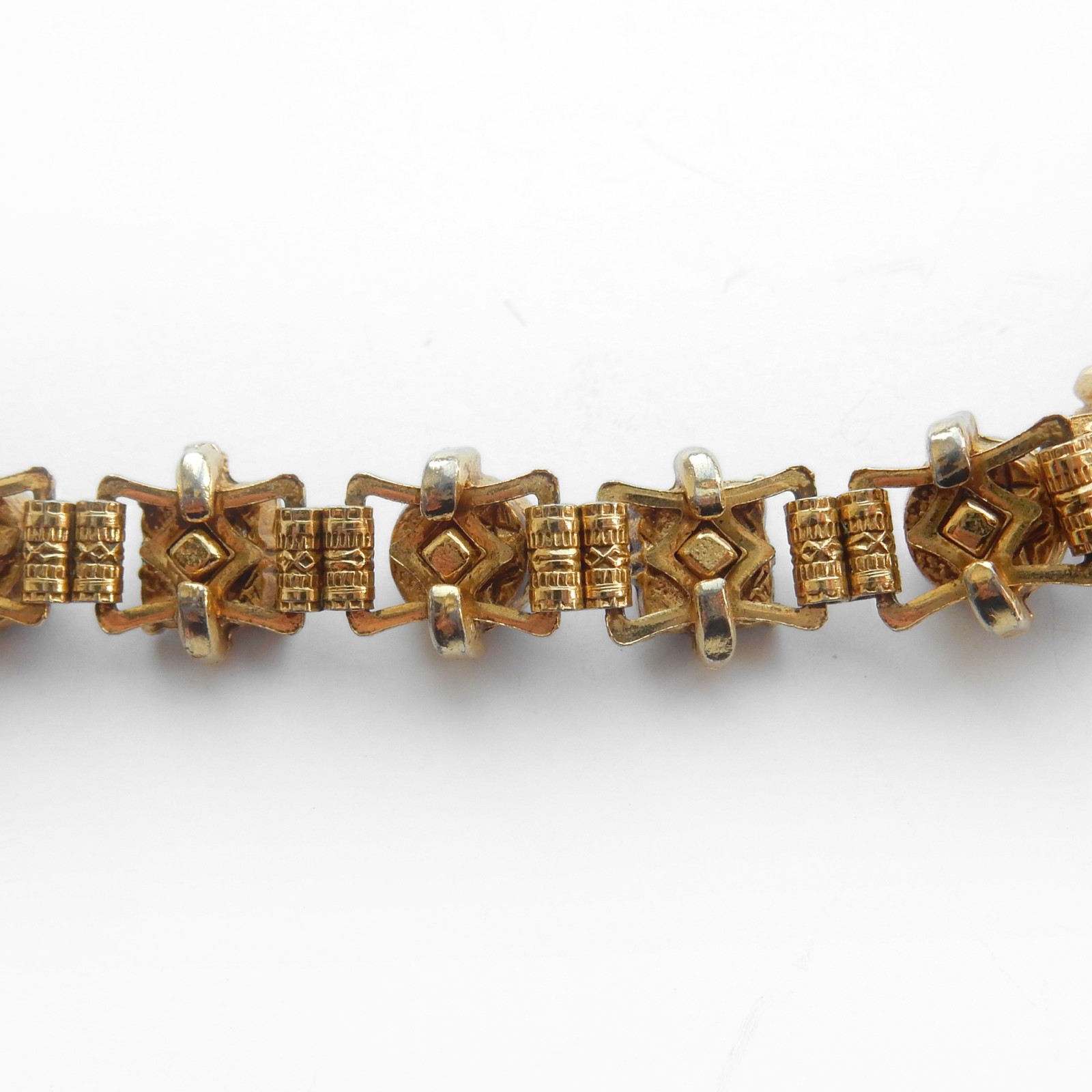 Photo of Vintage Gold Garnet Red Filigree Bracelet