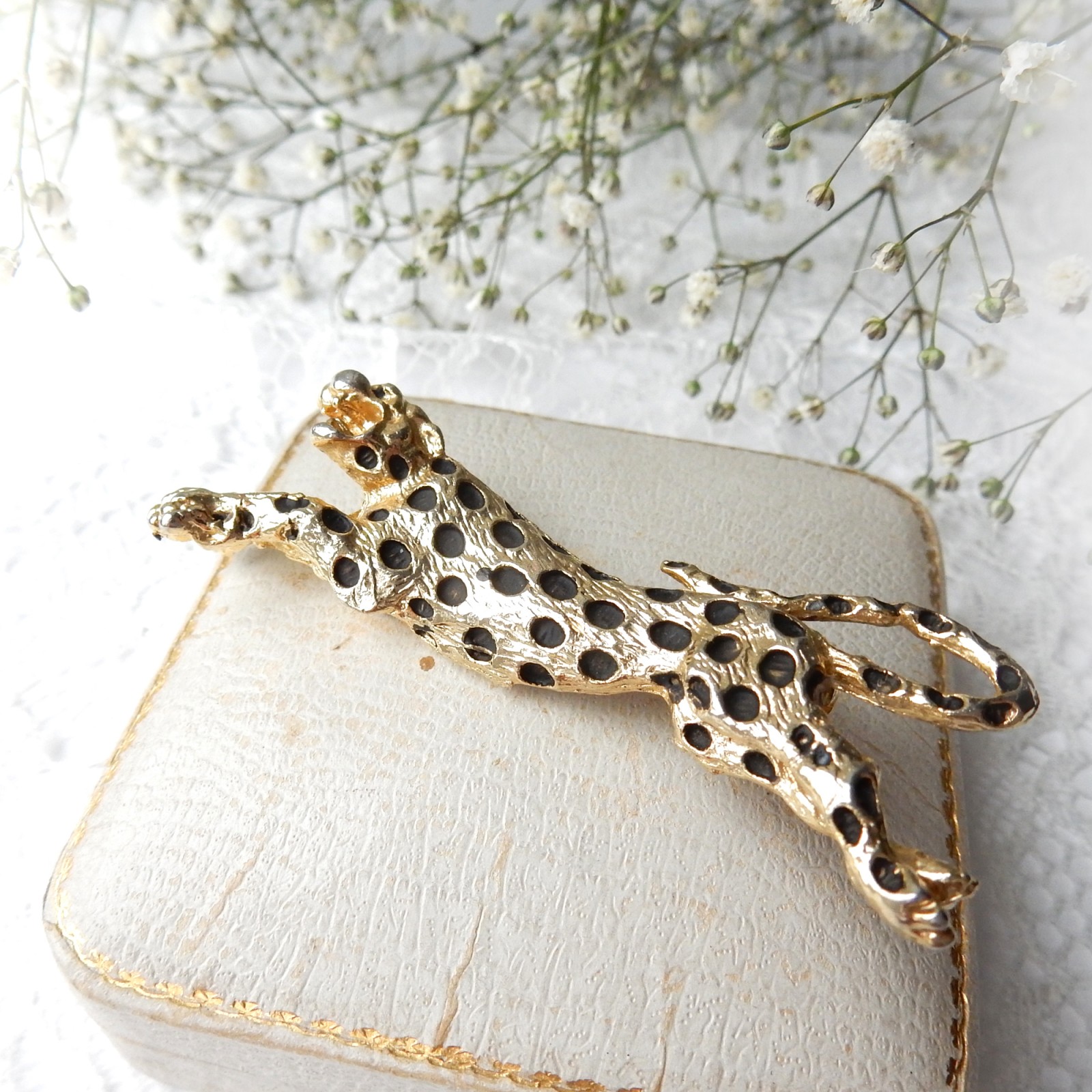 Photo of Vintage Gold Leopard Brooch
