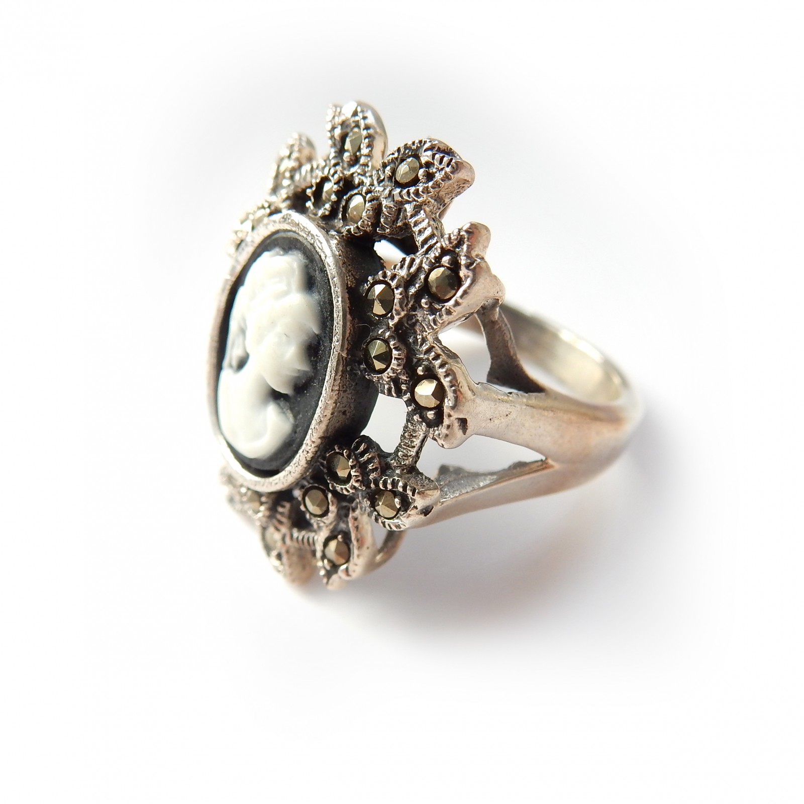 Macy's Mother-of-Pearl Cameo Ring in Sterling Silver - Macy's