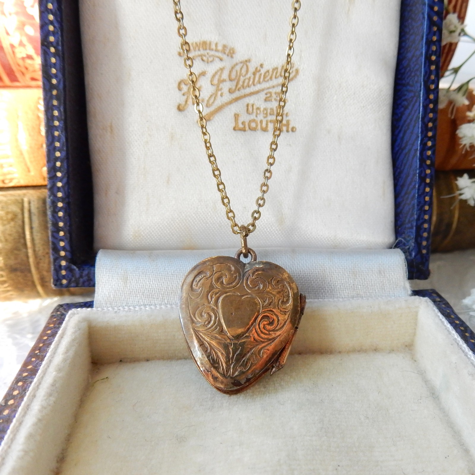 Victorian Revival Engraved Cover Locket Necklace 20