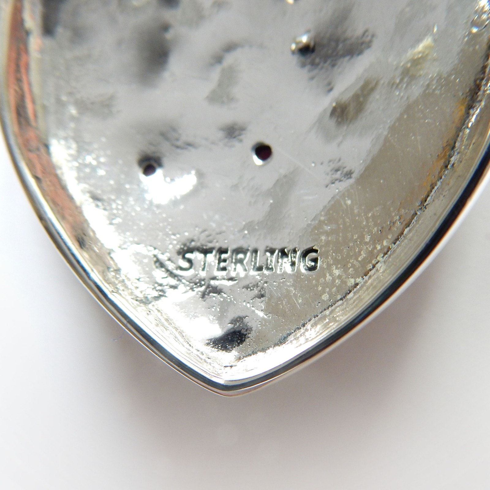 Photo of Vintage Silver Filigree Ruby Heart Pendant