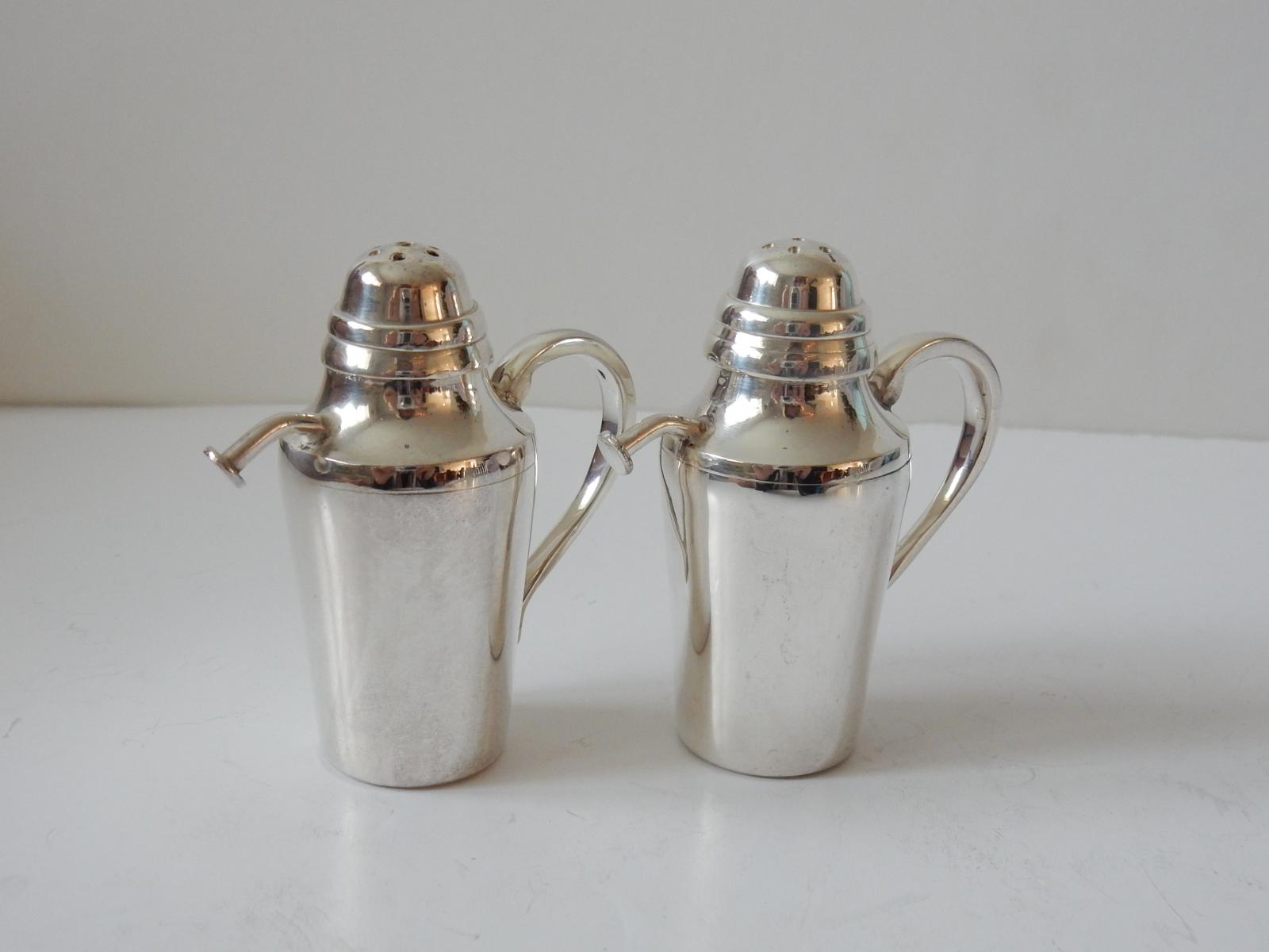 Photo of English Silver-Plated Watering Can Salt & Pepper Shaker