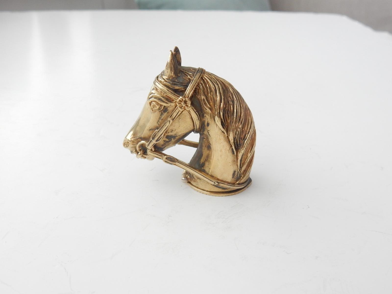 Photo of Polished Brass Horse Head Vesta