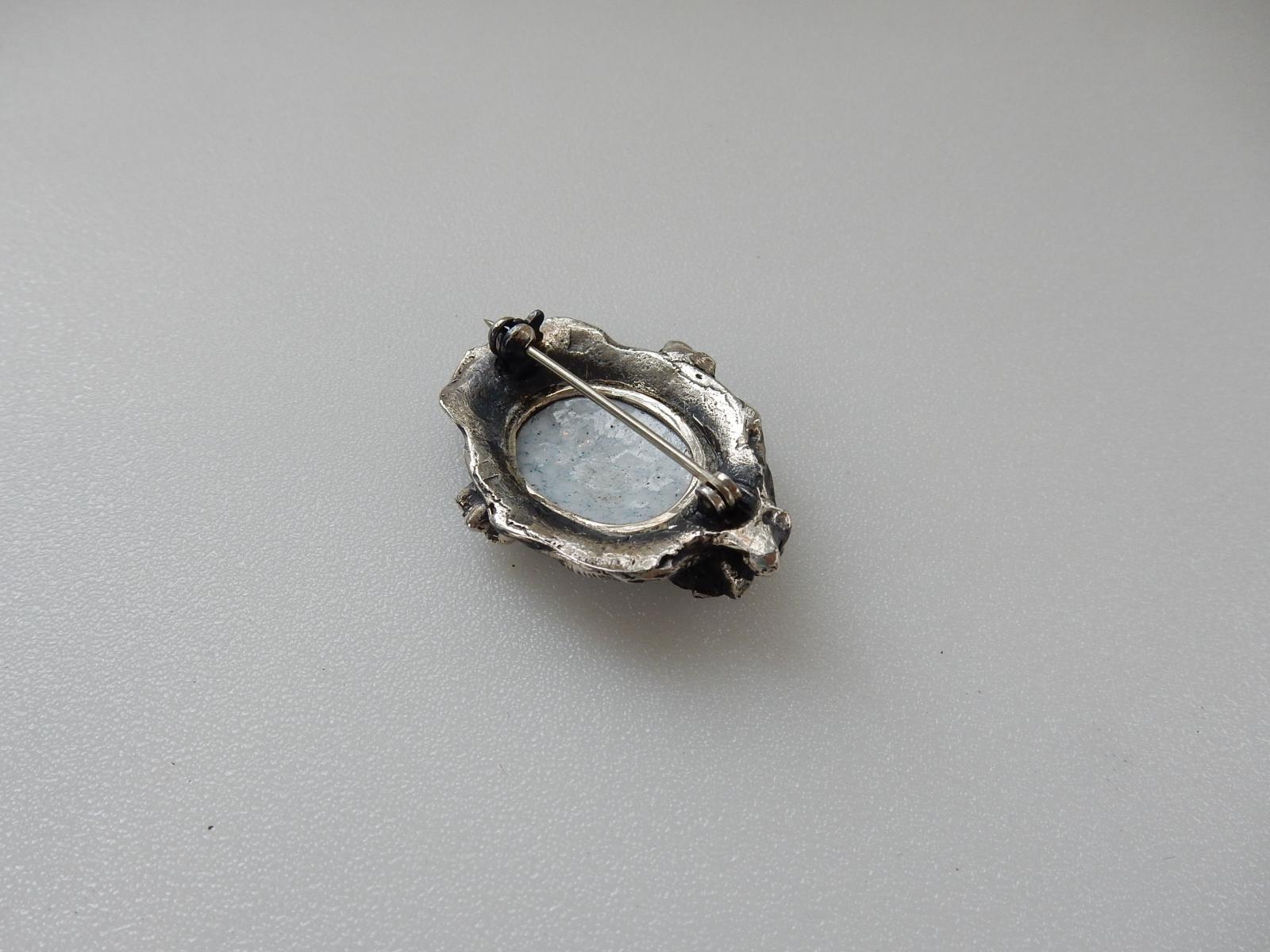 Photo of Silver Enamel Horse Hunt Brooch