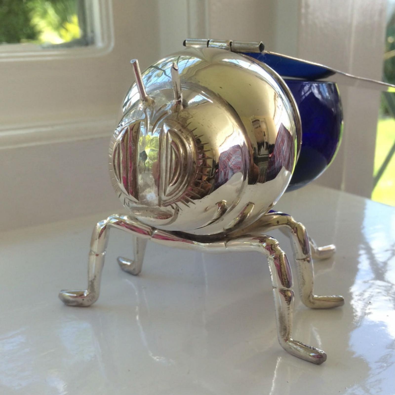 Photo of Silver Plate Honey Bee Jar