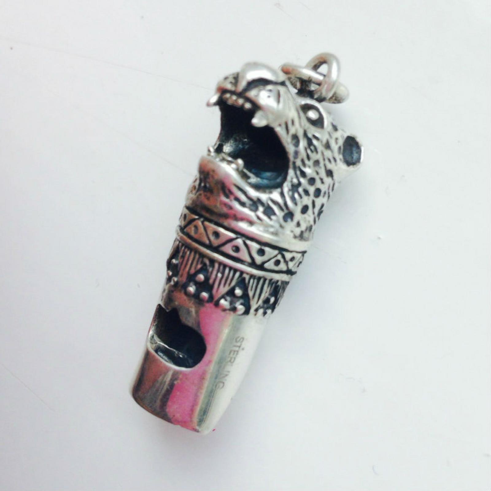 Photo of Sterling Silver Snarling Cat Whistle